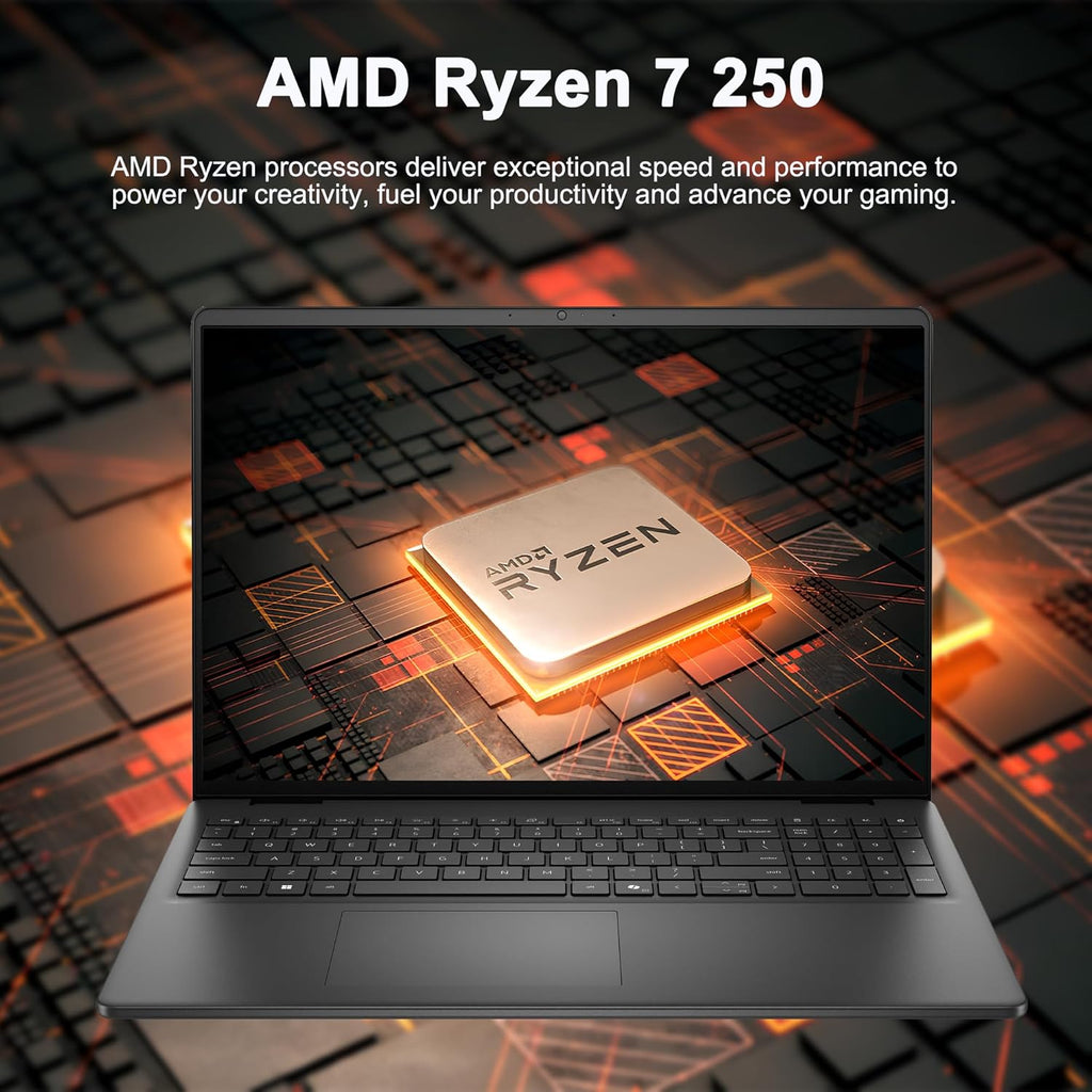 Dell 16 Laptop 16" WUXGA Touchscreen AMD 8-core Ryzen 7 250 (>i7-1355U) 16GB DDR5 1TB SSD Backlit ExpressCharge Wi-Fi6 for Creator Designer Business Professional Work Win11