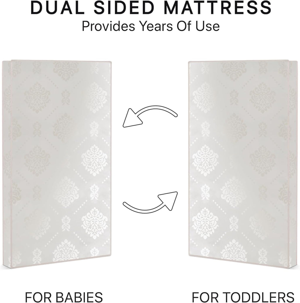 Beautyrest Beginnings Black Brilliant Sun 2-Stage Premium Crib and Toddler Mattress with Plant-Based Soy Foam and Gel Memory Foam
