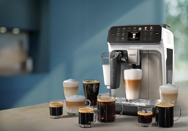 Philips Kaffeevollautomat Serie 4400 EP4443/70 LatteGo-Milchsystem Weiß Und Silber