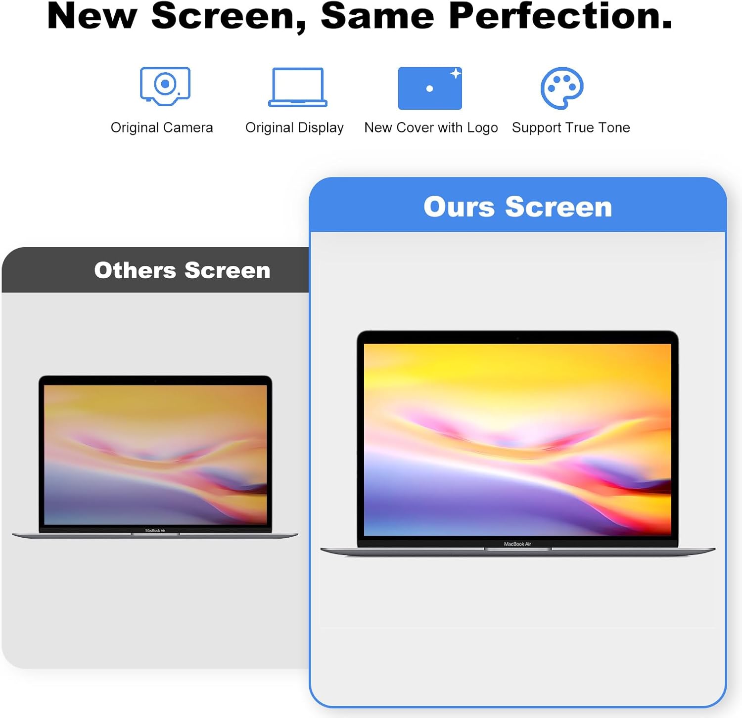 A2337 Screen Replacement A2337 LCD for 13 inches MacBook M1 air 2020 Year 2560x1600 Replacement LCD Full Assembly for EMC 3598 MGN63 Space Gray