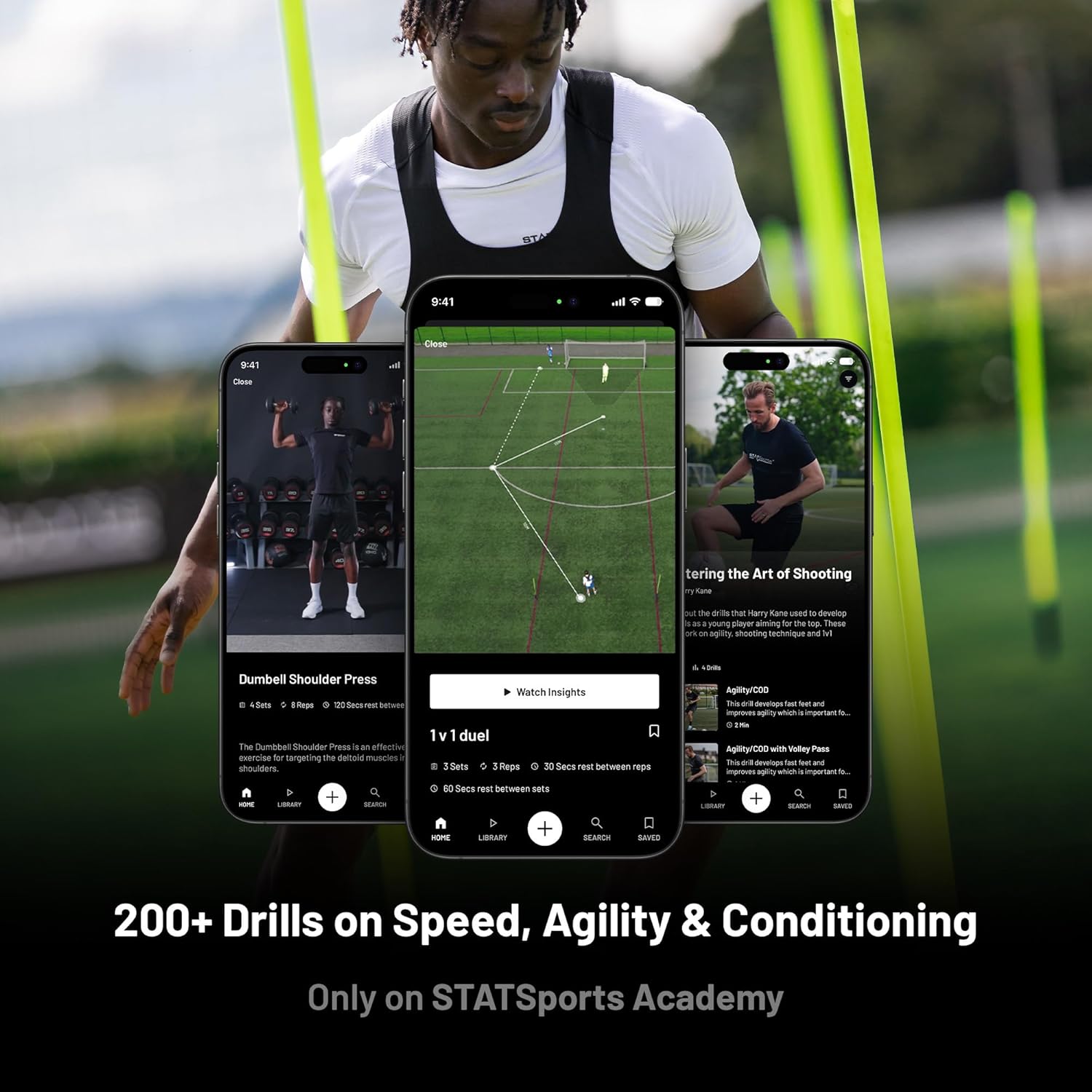STATSports Academy Women's GPS Soccer Tracker Vest - Advanced All-in-One Sports Tracker with Drills, Coaching & Nutrition - Tracks 24 Key Metrics - Soccer GPS Vest Used by Pro Female Players, Adult M