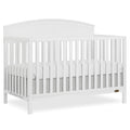 Dream On Me Storybrooke 5-in-1 Convertible Full-Size Baby Crib, GreenGuard Gold & BSA Certified, Convert to Toddler, Day & Full-Size Bed Sustainable Pinewood, 3 Mattress Height Settings - White