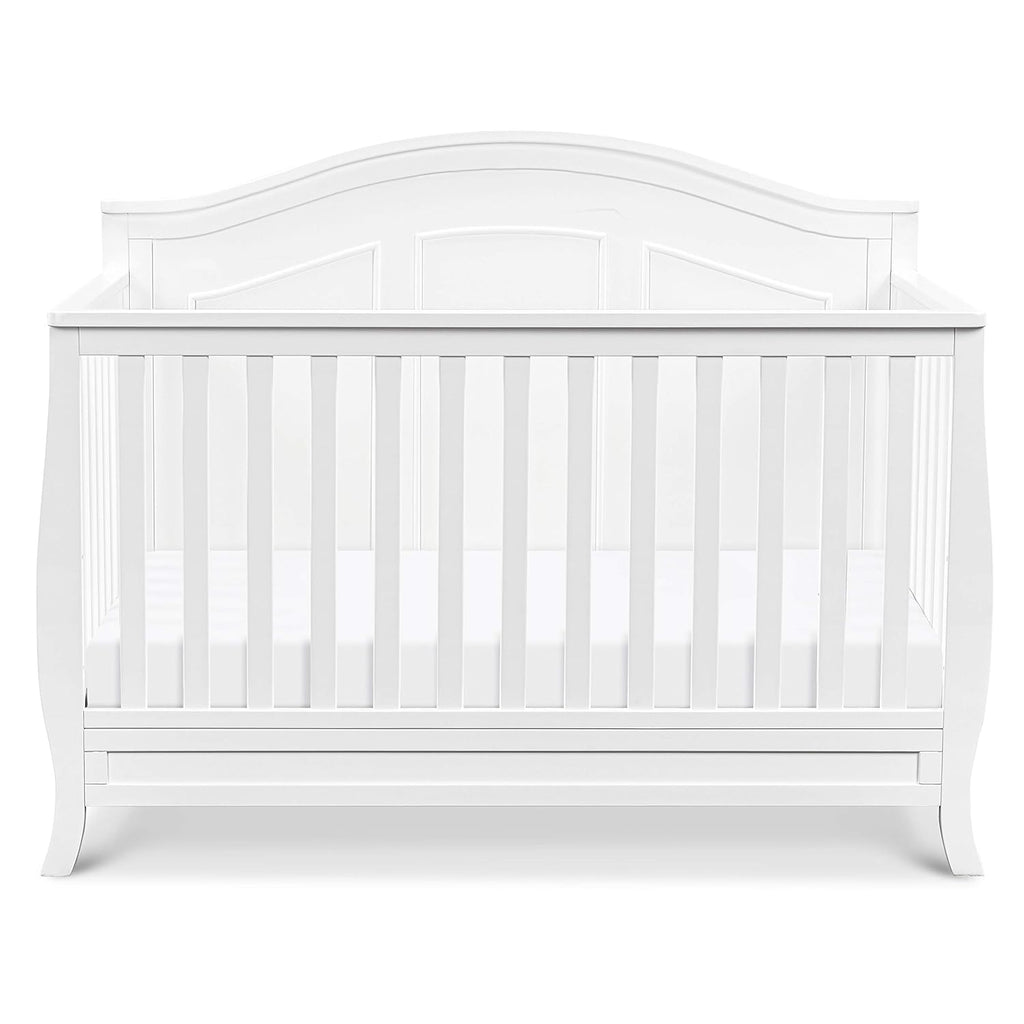 Davinci Emmett 4-in-1 Convertible Crib - GREENGUARD Gold Certified - Converts from Baby Crib to Toddler Bed, Daybed, and Full-Size Bed Effortlessly - 4 Adjustable Heights - Wooden White Crib