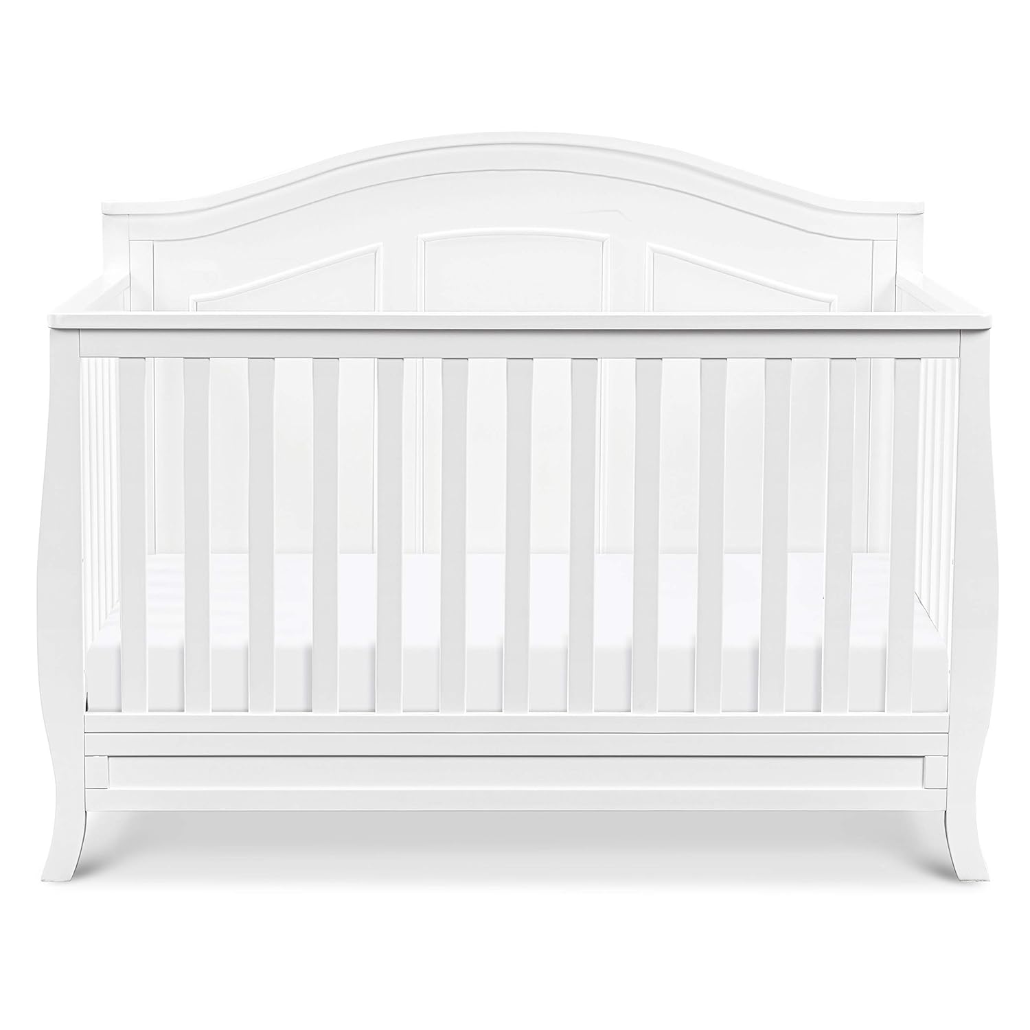 Davinci Emmett 4-in-1 Convertible Crib - GREENGUARD Gold Certified - Converts from Baby Crib to Toddler Bed, Daybed, and Full-Size Bed Effortlessly - 4 Adjustable Heights - Wooden White Crib