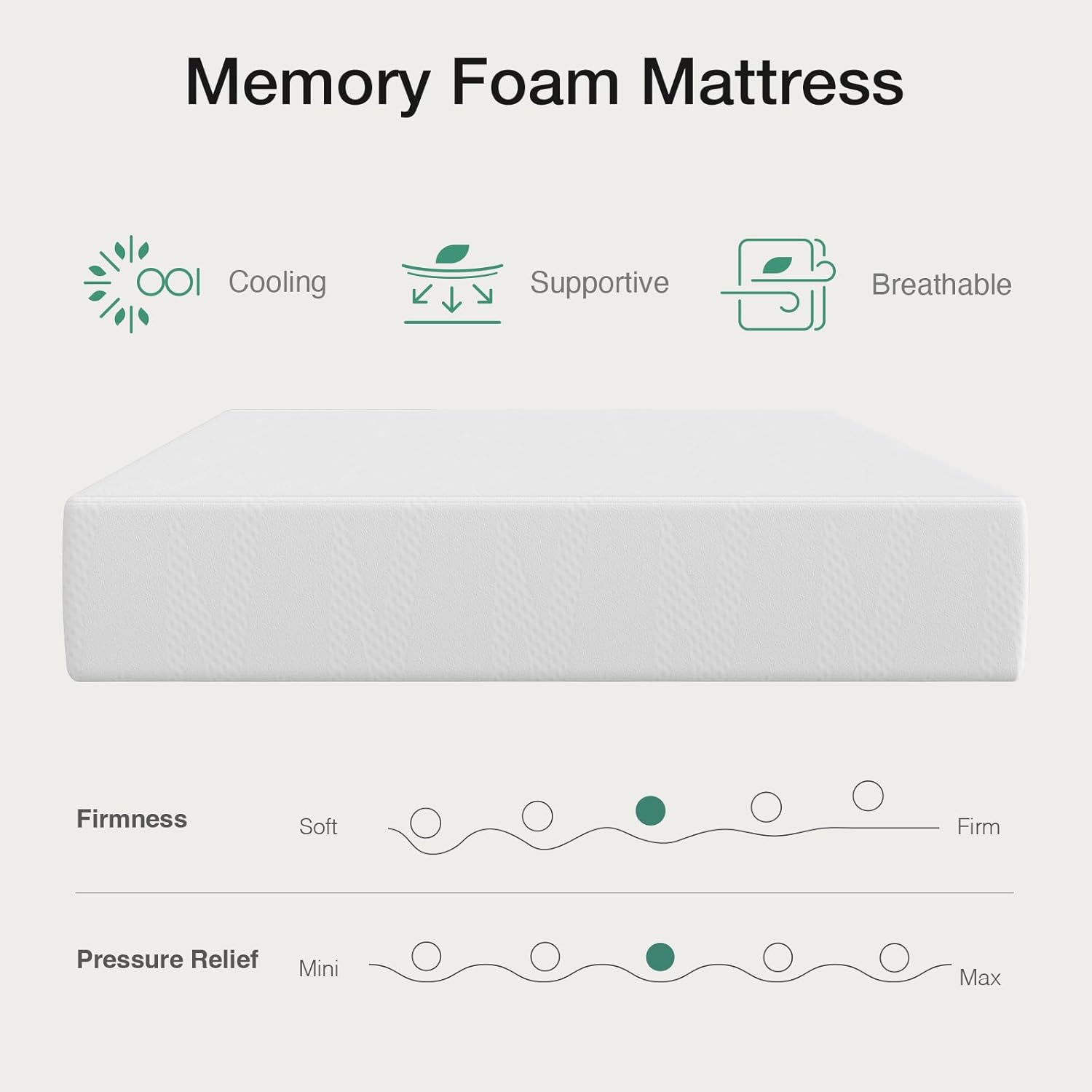 Novilla 12 Inch Queen Mattress in a Box, Gel Memory Foam for Cooling Night Sleep, Comfort & Pressure Relief, CertiPUR-US Certified