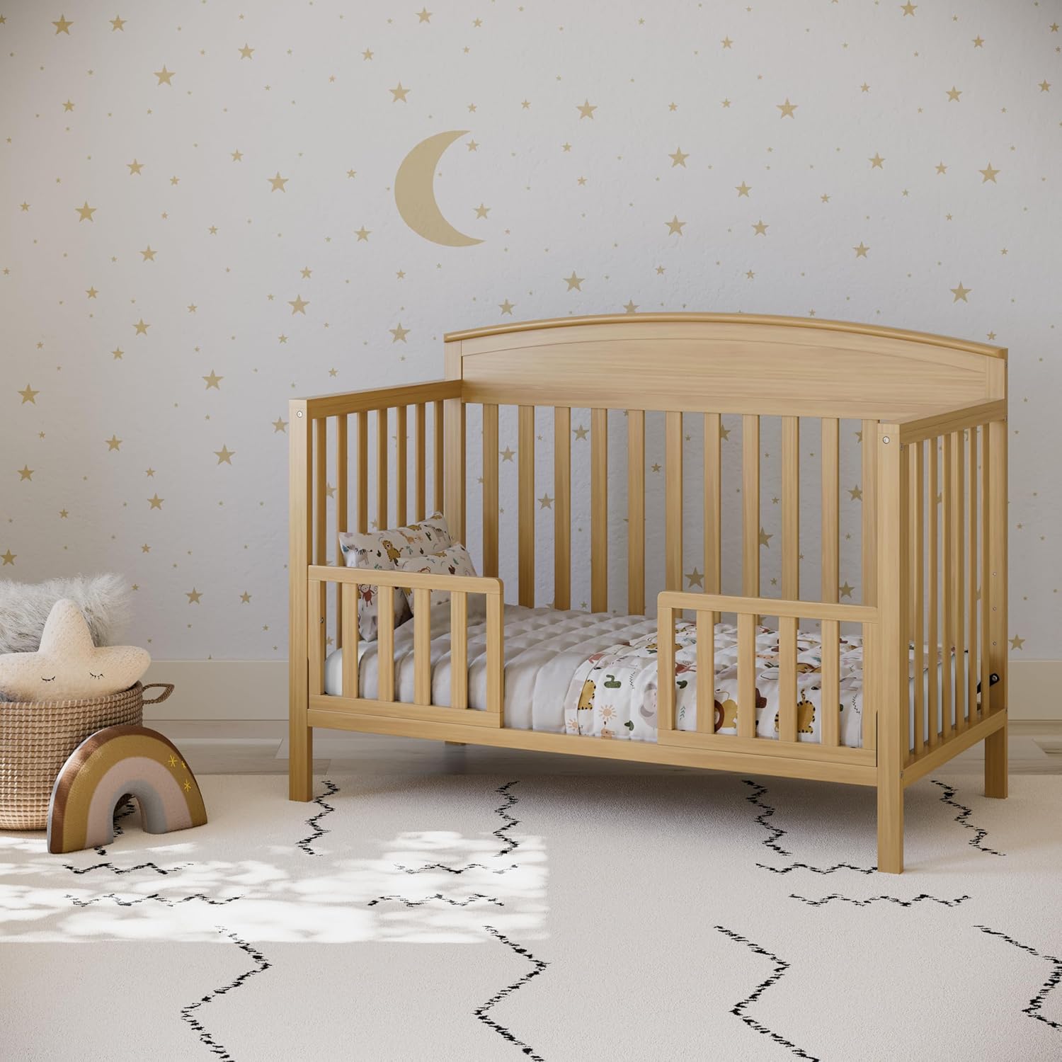 Graco Benton 5-in-1 Convertible Crib – GREENGUARD Gold Certified, Converts from Baby Crib to Toddler Bed, Daybed and Full-Size Bed, Fits Standard Full-Size Crib Mattress (Driftwood)