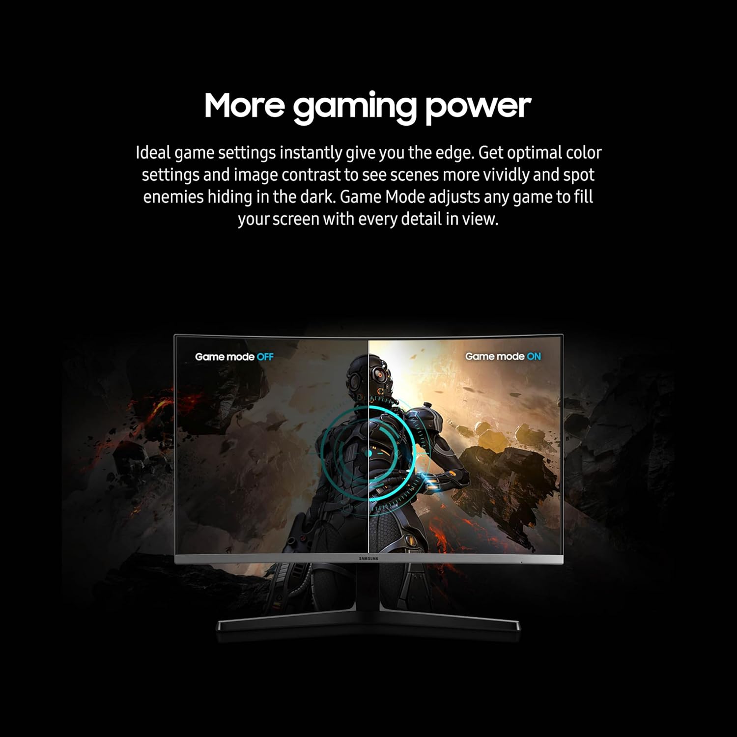 Samsung 32" CR50 FHD 1500R Curved Monitor, 75Hz, 4ms GTG, AMD Freesync, HDMI, VGA (LC32R500FHNXZA)