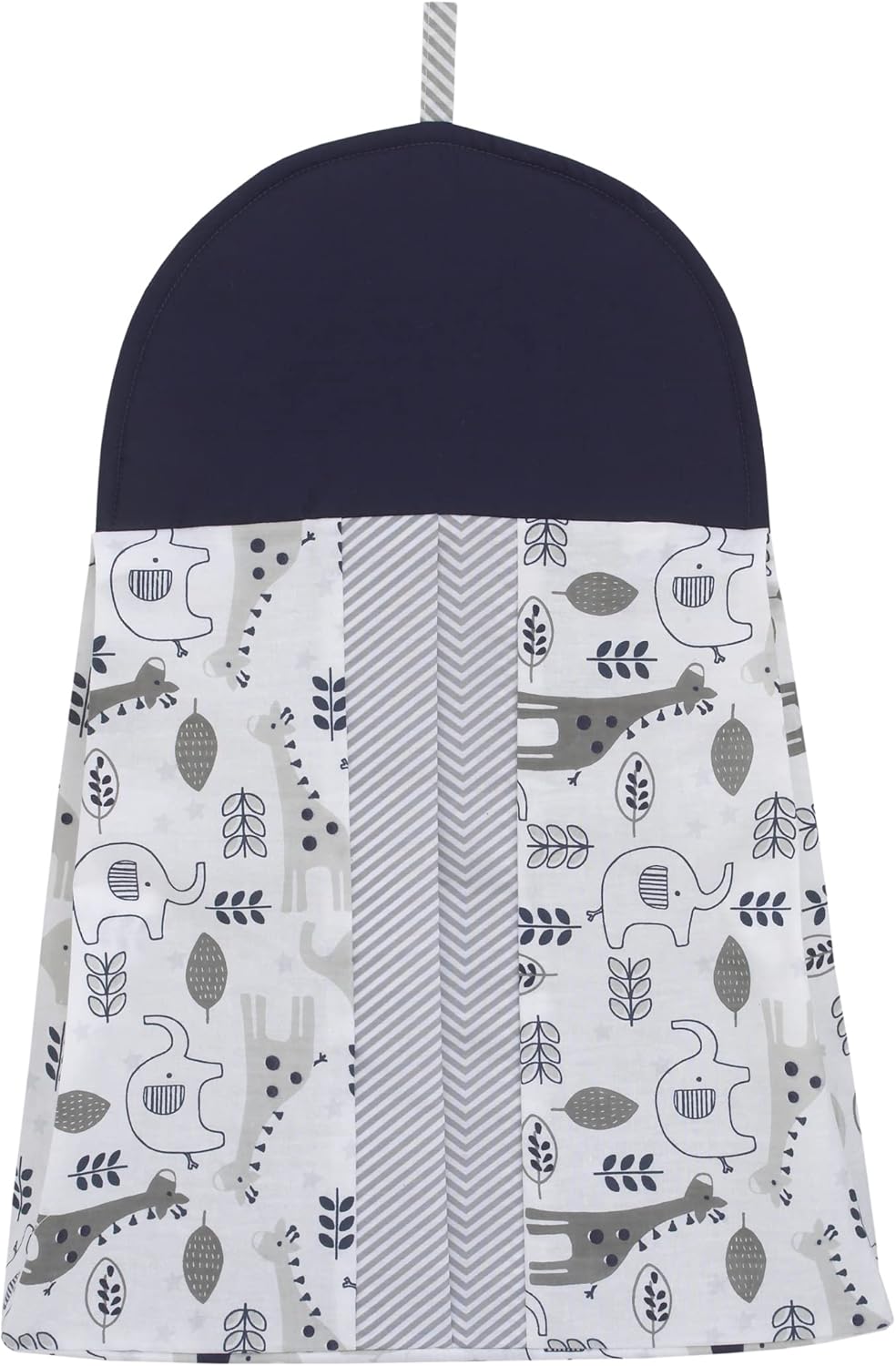 NoJo Love You to The Moon - Navy, Grey and Blue 4 Piece Nursery Crib Bedding Set with Comforter, Fitted Crib Sheet, Dust Ruffle, Diaper Stacker