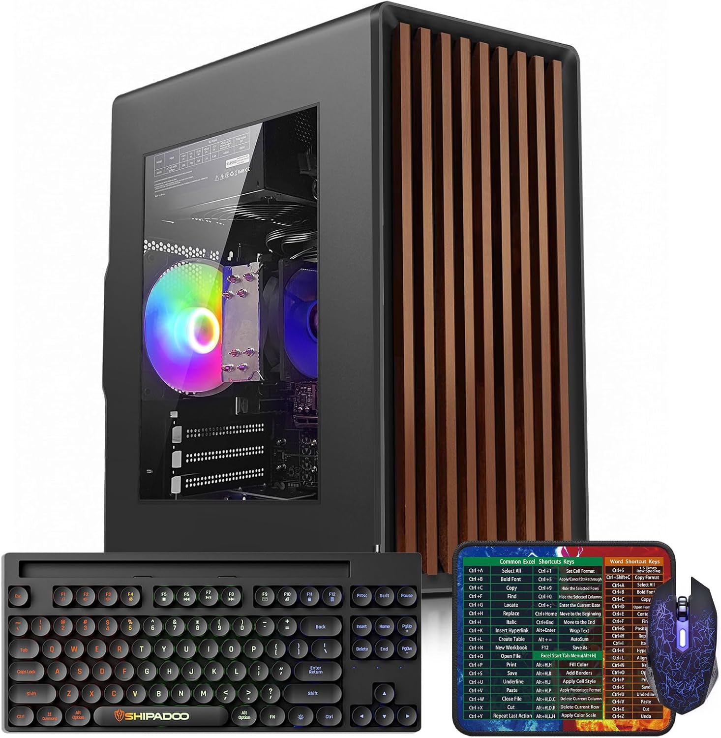 GPVHOSO Desktop Computer Tower PC, Intel Core i5 4570, 16GB DDR3 RAM, 512GB SSD, Windows 11 Home, Business Desktop with Wi-Fi 6, USB 3.0 and HDMI, Ideal for Work & Study