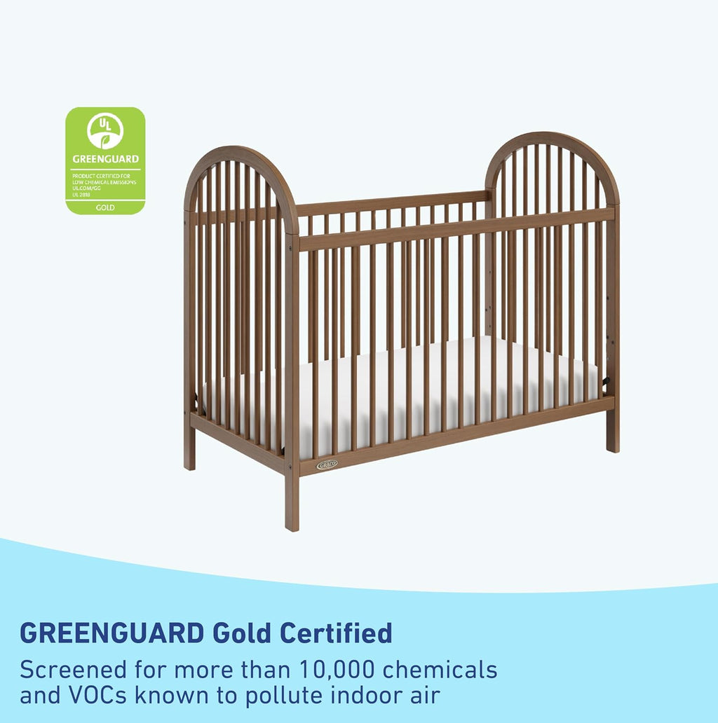 Graco Olivia Convertible Crib and Graco Premium Foam Crib & Toddler Bed Mattress Bundle (Hazelnut) – GREENGUARD Gold Certified, Standard Crib Mattress, Baby Crib Converts to Toddler Bed & Daybed