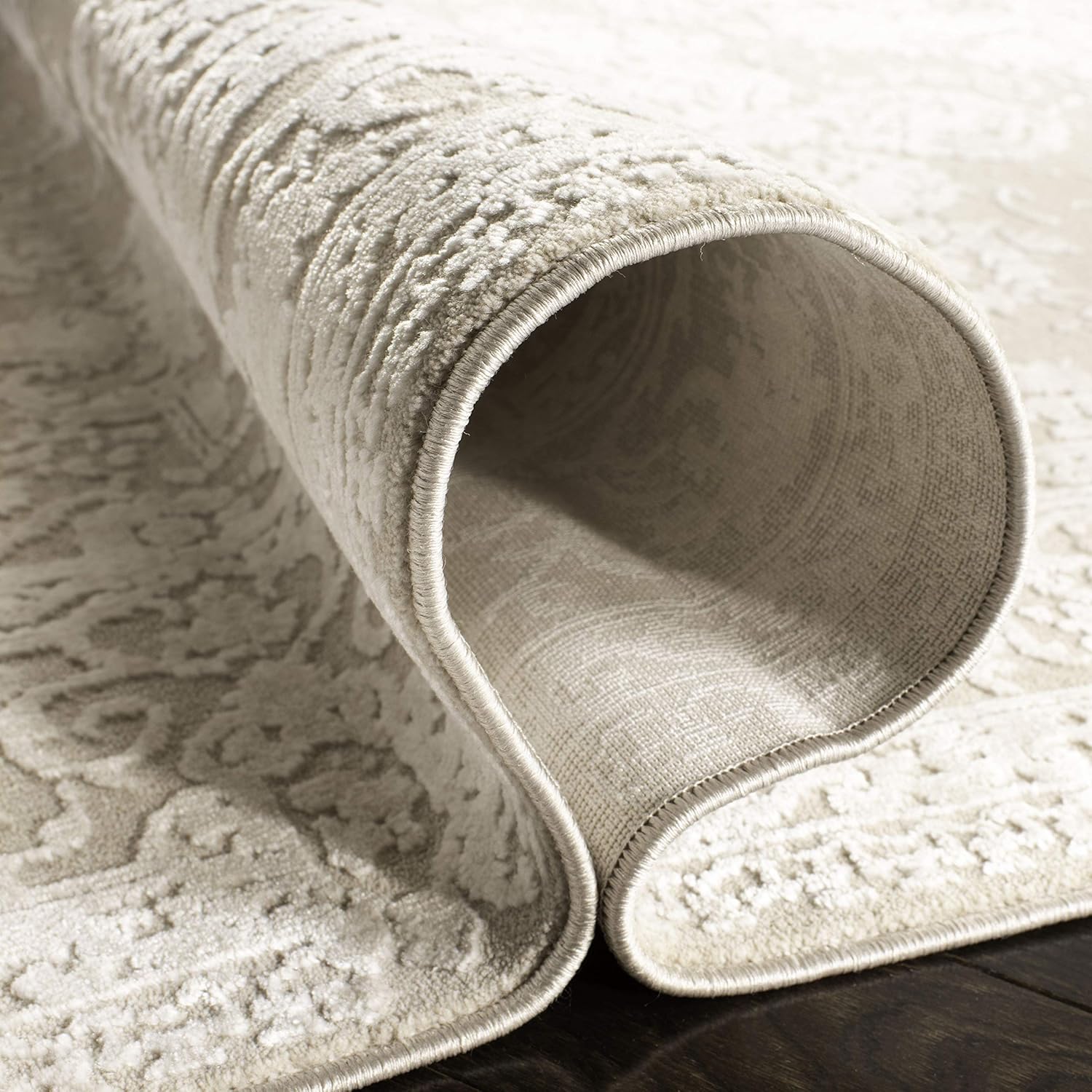 SAFAVIEH Area Rug 9x12 - Reflection Collection - Large - Cream & Ivory, Non-Shedding & Easy Cleaning, Ideal for Living Room, Bedroom, Dining Space (RFT664D)