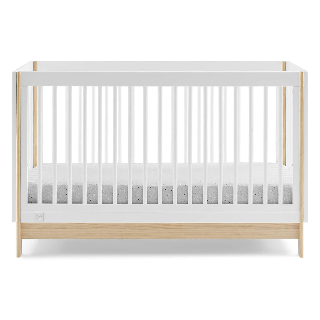 GAP babyGap Tate 4-in-1 Convertible Crib - Greenguard Gold Certified, Bianca White/Natural