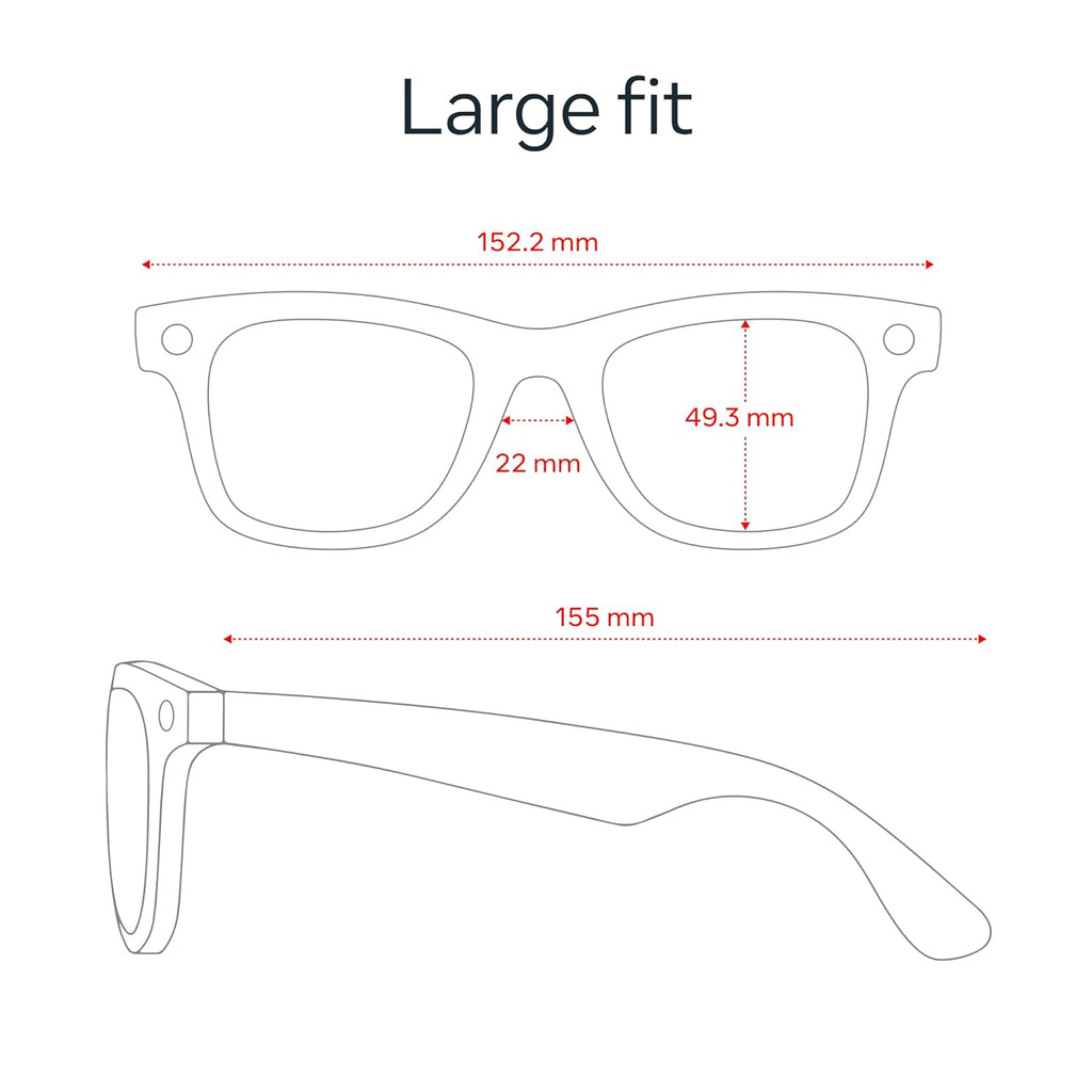 Ray-Ban Meta (Gen 2), Wayfarer, Matte Black | Smart AI Glasses for Men, Women — 2X Battery Life — 3K HD Resolution — 12 MP Ultra-Wide Camera, Audio, Video — Polarized Gradient Graphite Lenses