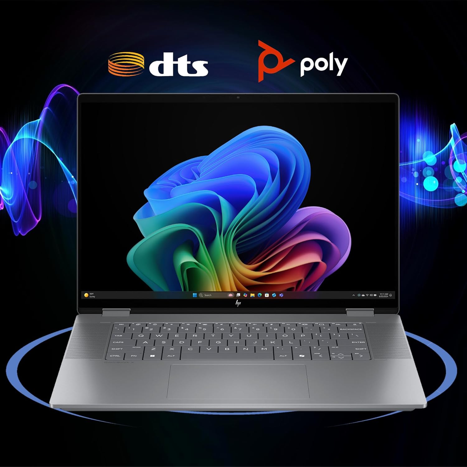 HP OmniBook X Flip 2-in-1 Laptop 16" WUXGA IPS Touch (400nits) AMD 6-core Ryzen AI 5 340 (Up to 50 Tops) 16GB RAM 1TB SSD for Creator Designer Business Professional Win11 ICP Hub
