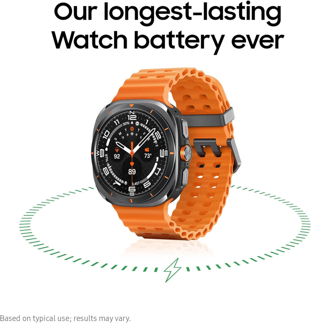 Samsung Galaxy Watch Ultra (2025) 47mm LTE Smartwatch, Titanium Casing, Advanced Sleep Coaching, Running Coach, Energy Score, Heart Rate Tracking, GPS, Titanium White (Renewed)