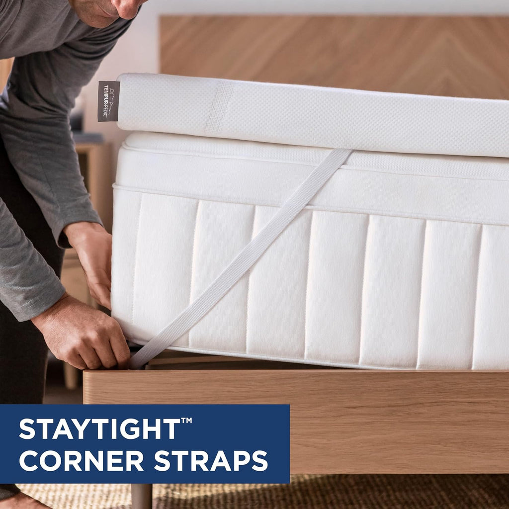 TEMPUR-Adapt (Supreme) 3" Memory Foam Mattress Topper, Queen,White