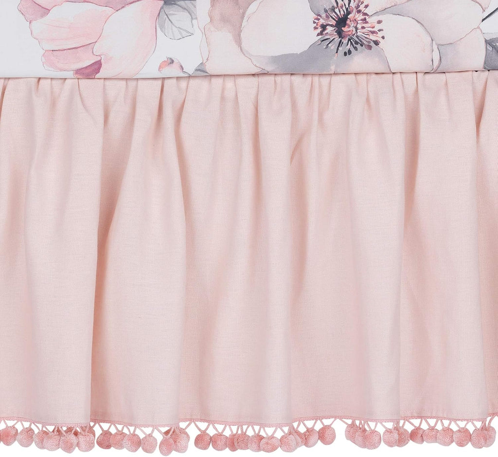 Lambs & Ivy Signature Botanical Baby Watercolor Floral 4-Piece Crib Bedding Set