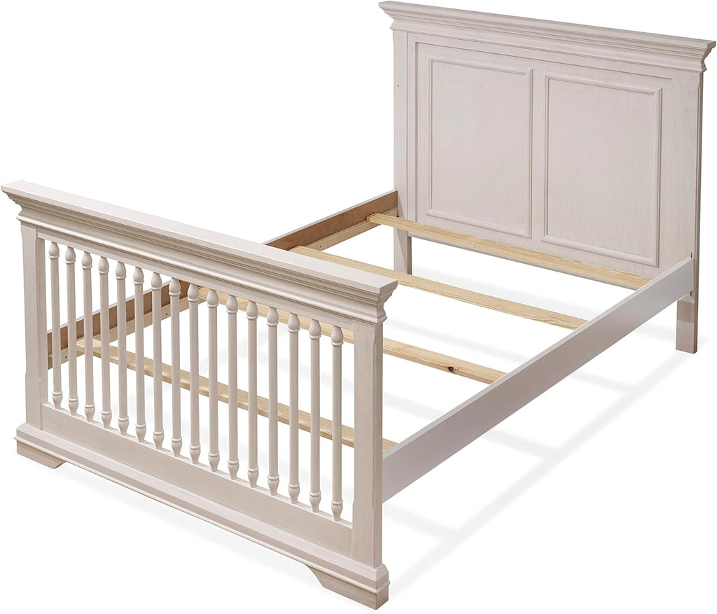 Sorelle Furniture Portofino Crib,Classic 4-In-1 Convertible Crib,Brushed Ivory Crib Made of Wood,Non-Toxic Finish, Wooden Baby Bed,Toddler Bed,Child's Daybed and Full-Size Bed-Ivory