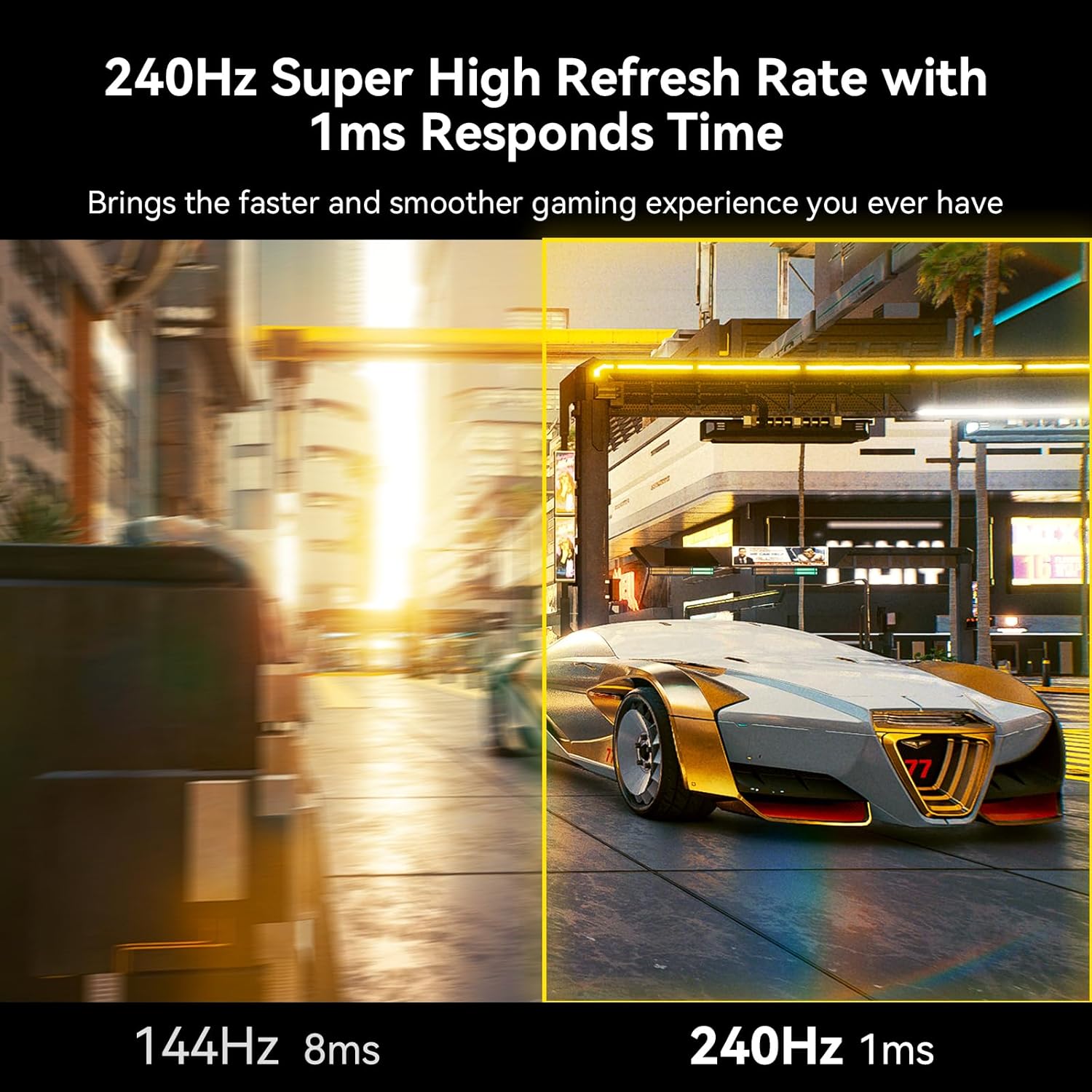 SANSUI 32 Inch Curved 240Hz Gaming Monitor High Refresh Rate, FHD 1080P Gaming PC Monitor HDMI DP1.4, Curved 1500R, 1Ms MPRT, HDR,Metal Stand,VESA Compatible(DP Cable Incl.)
