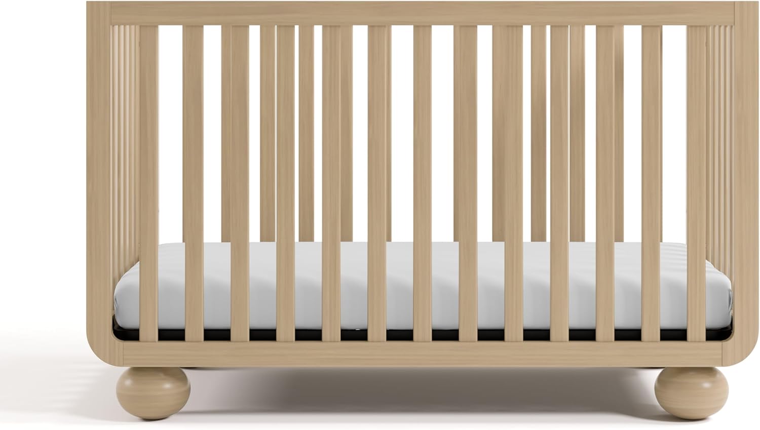 Storkcraft Amalfi 5-in-1 Convertible Crib with Toddler Guardrail – GREENGUARD Gold Certified, Conversion Kit Included, Fits Baby Crib Mattress, Converts to Full Bed (Driftwood)