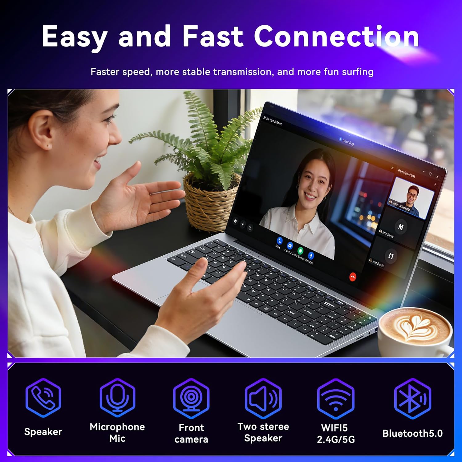 Laptop Computer 15.6" Win11 Pro Laptops with 4425Y Processor, 16GB RAM 256GB SSD,Ms Office 365, 100% sRGB Screen,Notebook, Dual Band WiFi5, BT5.0, USB-A, HDMI,FHD 1920 * 1080 Display