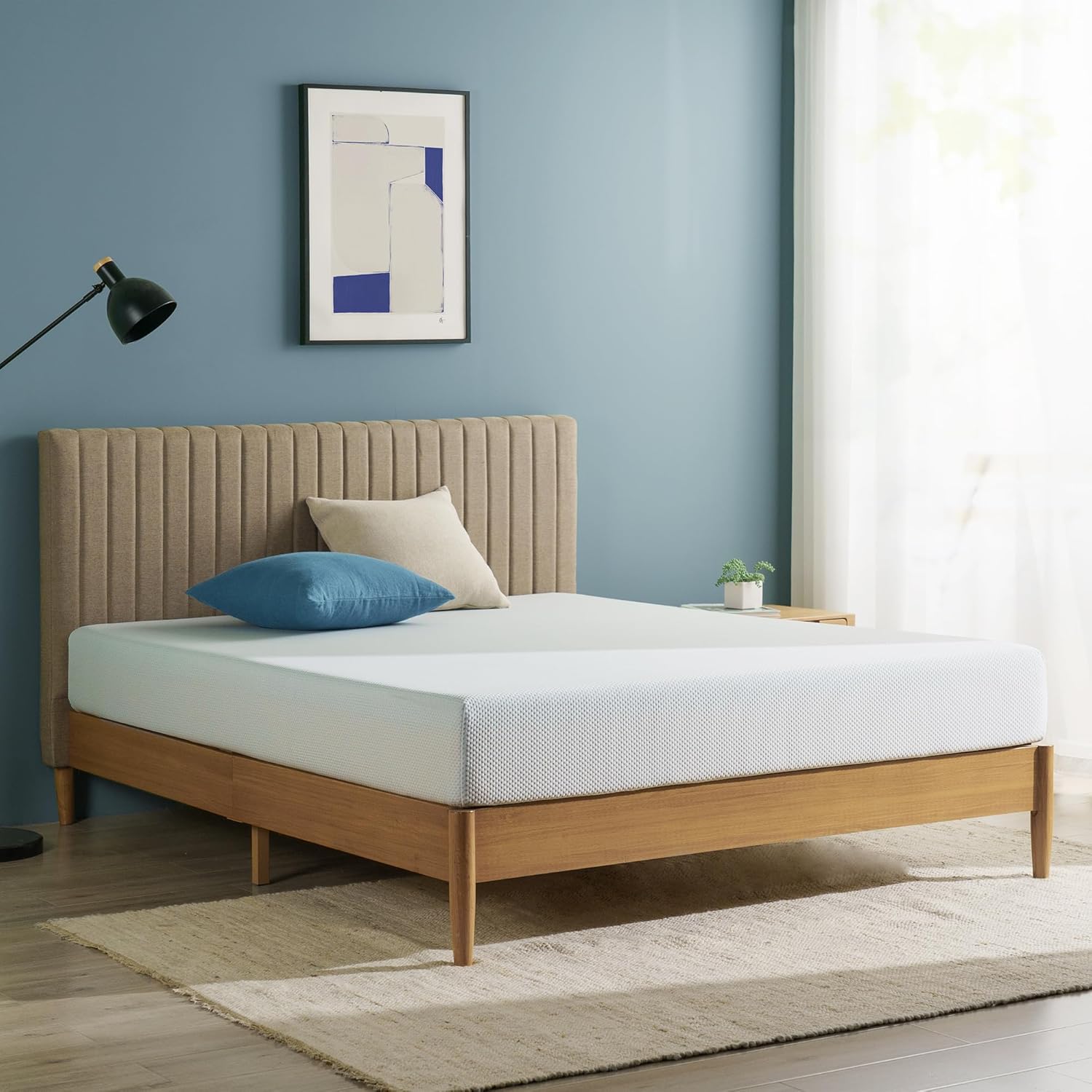 Zinus 8 Inch Green Tea Cooling Memory Foam Mattress New Version, Twin, Fiberglass Free, Medium Firmness, Cooling Gel Foam, Certified Safe Foams & Fabric, Mattress in A Box