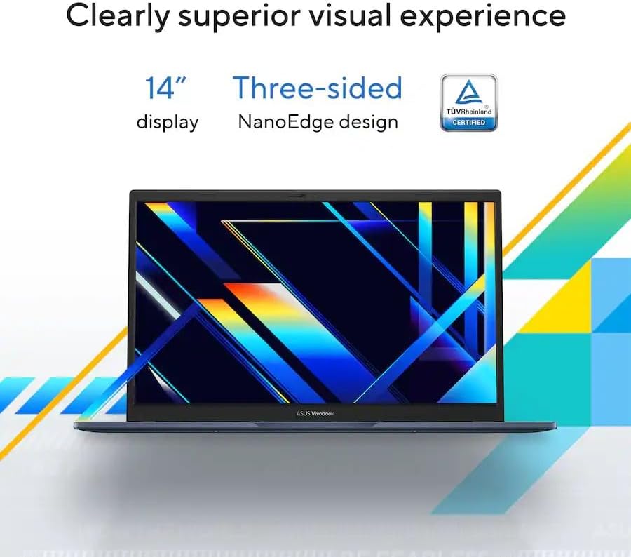 ASUS Vivobook 14 14" FHD Laptop, Intel 10-Core 5 120U(Up to 5GHz), 8GB RAM 512GB SSD, Win 11 WiFi 6 Bluetooth Laptop for Creator Business Gaming Student Study Work w/GM Accessory