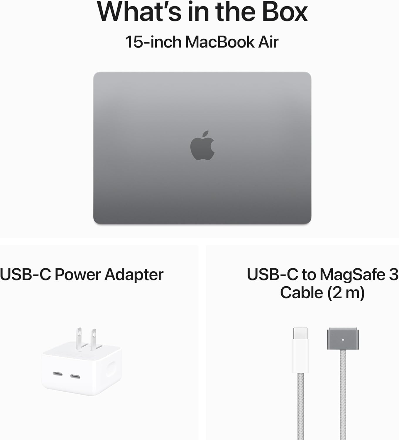 Apple 2024 MacBook Air with M3 chip, 15-inch, 16GB RAM, 256GB SSD, Space Gray (Renewed)