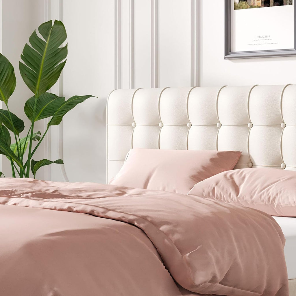 Upholstered Wall Mounted Headboard Queen Size with Removable Beige Cushion Peel and Stick Headboard Cover Soft Backrest for Dorm Bed Frame Bedroom Decor Washable Adhesive Head Board (Queen,Beige)