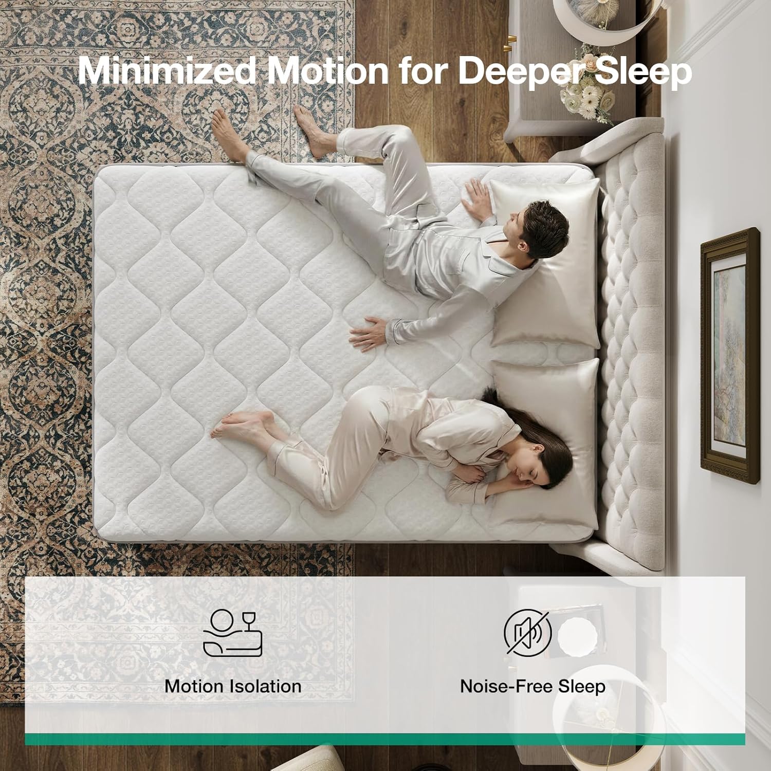 Novilla Full Size Mattress, 12 Inch Hybrid Mattress in A Box, Pocket Innerspring for Motion Isolation, Supportive & Pressure Relief