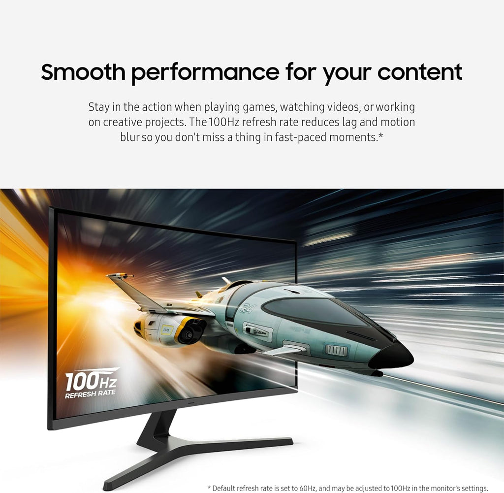 Samsung 27-inch S3 (S39GD) FHD 100Hz Curved Monitor, Game Mode, Eye Saver Mode, Multiple Connectivity with HDMI Port, Built-in Speakers, LS27D396GANXZA, 2025