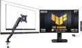 ASUS TUF 27" 240Hz FHD Curved Gaming Monitor, Adjustable Tilt/Swivel/Height, Adaptive-sync, AMD FreeSync Premium, VESA Mount, HDMI, Displayport & Black (VG27VQMY) w/DKZ Hub, ErgoFlexy Single Mount Arm