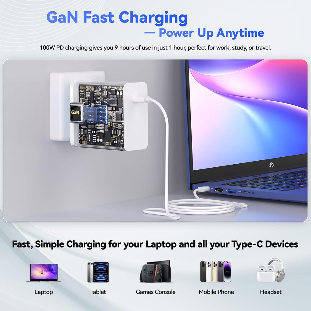 NIMO 17.3" Light-Gaming-Laptop, 8 Cores AMD Ryzen 7 7735HS 16GB RAM 512GB SSD (Beat i7-12650H Up to 4.75GHz) Radeon 680M 100W Fast PD FHD Backlit Keyboard for Content Creators & Student 2-Yr Warranty