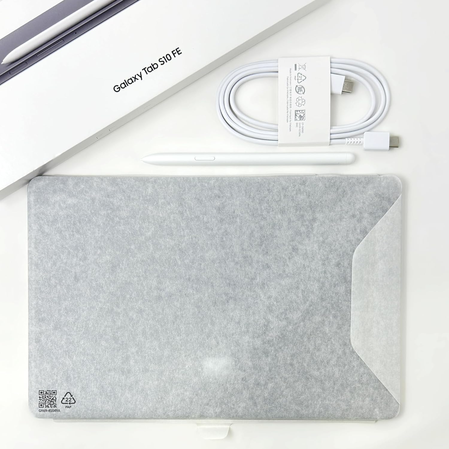 SAMSUNG Galaxy Tab S10 FE w/S-Pen (128GB, 8GB, WiFi) 10.9” 90Hz Full HD Android Tablet, Octa-core (4nm), 4K Camera, IP68 Water Resistant SM-X520 (Gray)