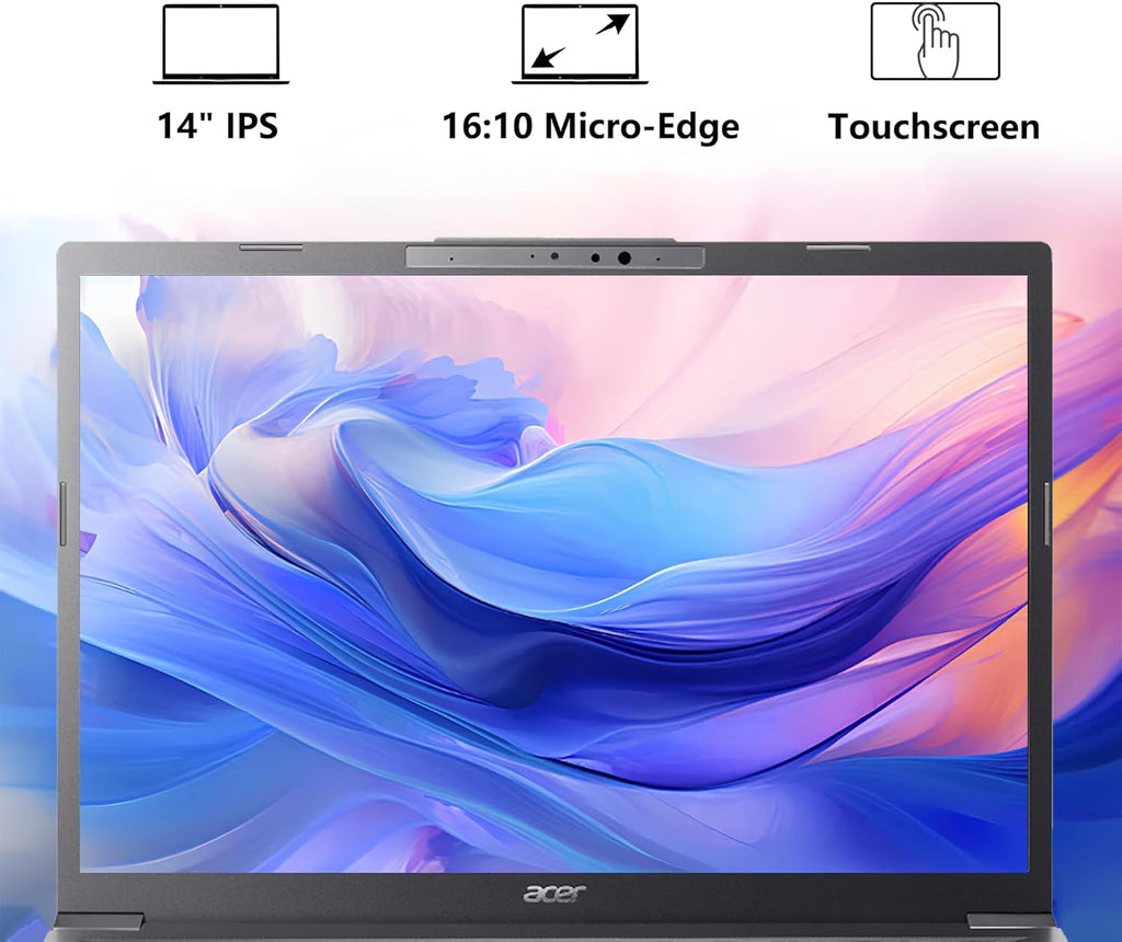 acer 2026 Aspire AI Laptop for Business & Creators| Intel Core Ultra 7 258V, 32GB, 1TB, 14" FHD Touchscreen, Backlit KB, USB-C HUB, Lifetime Office 365, Long Battery Life, Windows 11 H, Gray(Renewed)