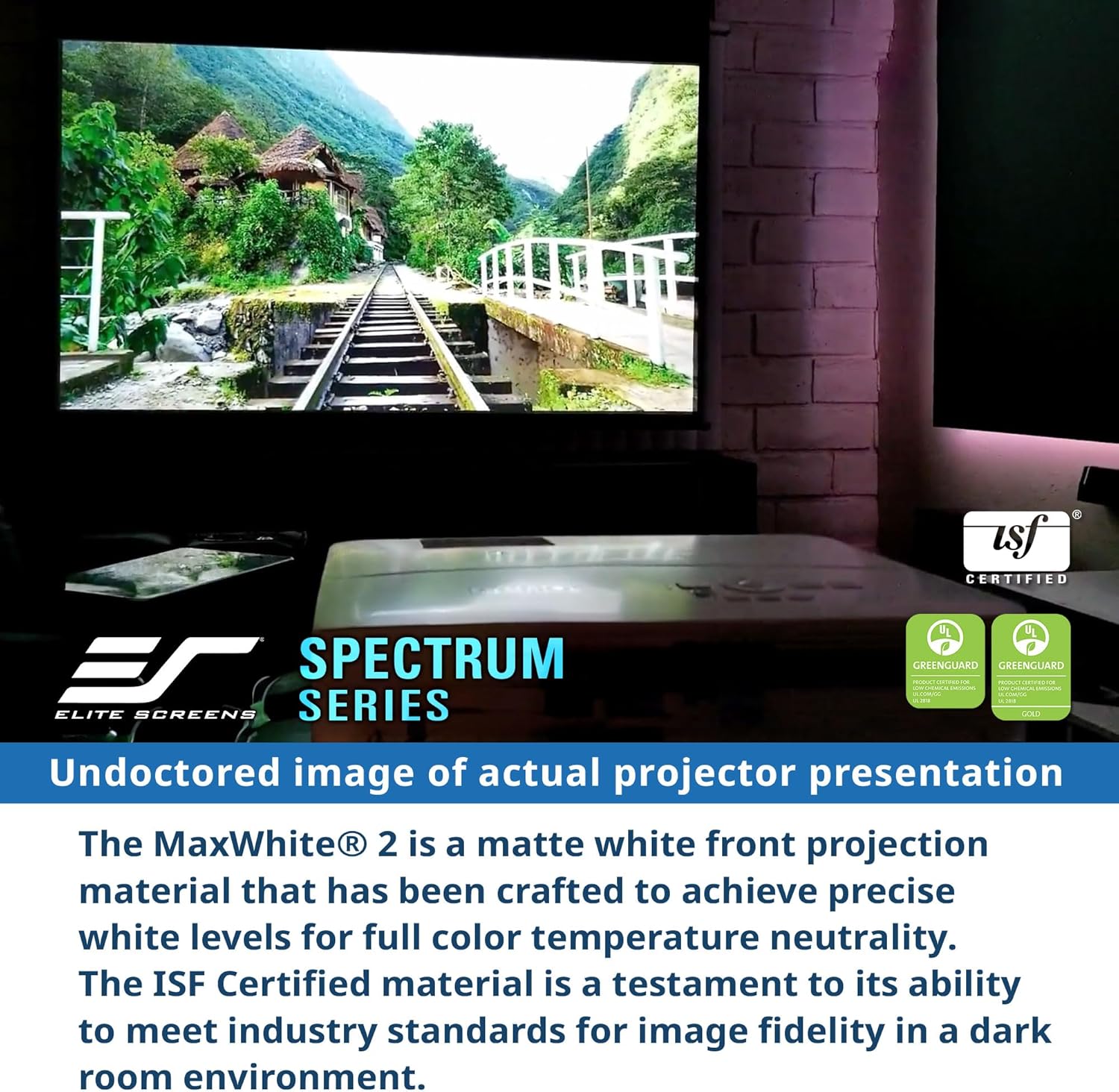Elite Screens Spectrum RC1 Remote, 125-INCH Diag 16:9, Motorized Projection Screen Movie Home Theater 4K/8K Ultra HD Ready Drop Down, ELECTRIC125H2, Black Case