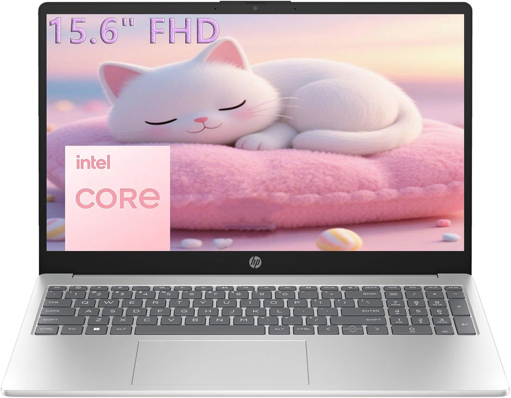 HP 15.6" FHD Laptop 2026 Edition with Copilot AI, 16GB RAM, 1TB SSD, Intel Processor, Long Battery Life, Lightweight 3.64 lbs, Microsoft 365, Windows 11 for Students & Office