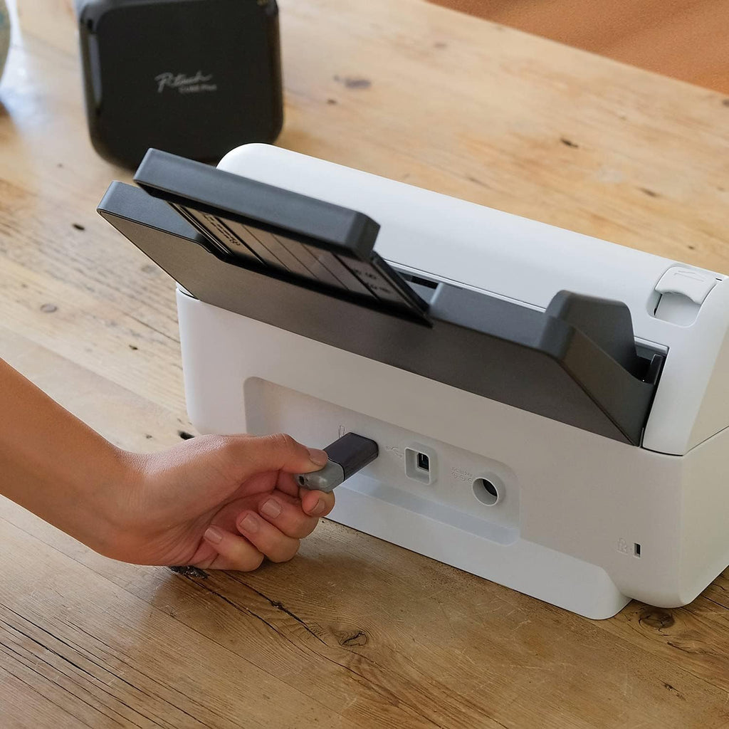 Brother ADS-3100 High-Speed Desktop Scanner | Compact with Scan Speeds of Up to 40ppm, White