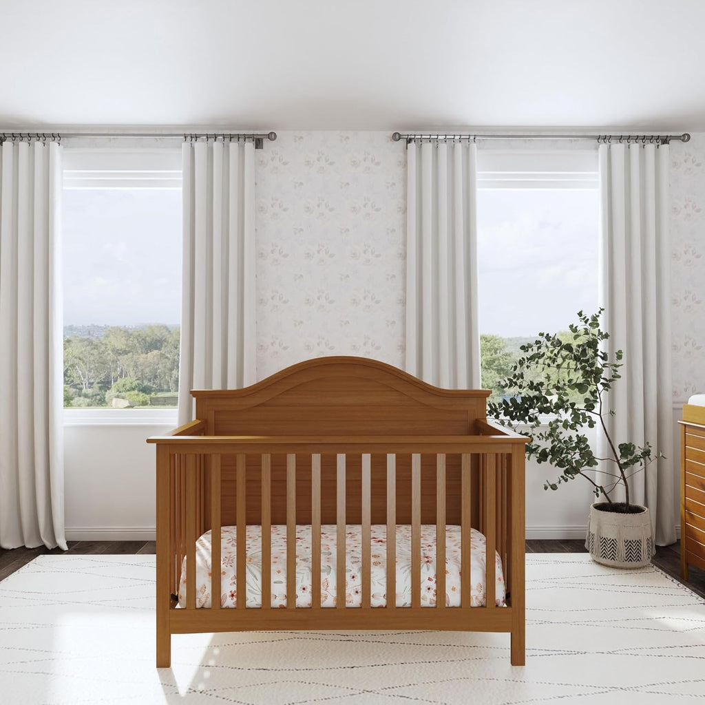 Carter's by Davinci Nolan 4-in-1 Convertible Crib in Chestnut, Greenguard Gold Certified