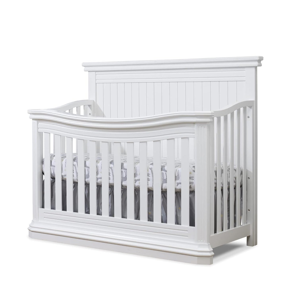 Sorelle Furniture Primo Crib, Classic 4-In-1 Convertible Crib, White Crib Made of Wood, Non-Toxic Finish, Wooden Baby Bed, Toddler Bed, Child's Daybed and Full-Size Bed, Nursery Furniture-White