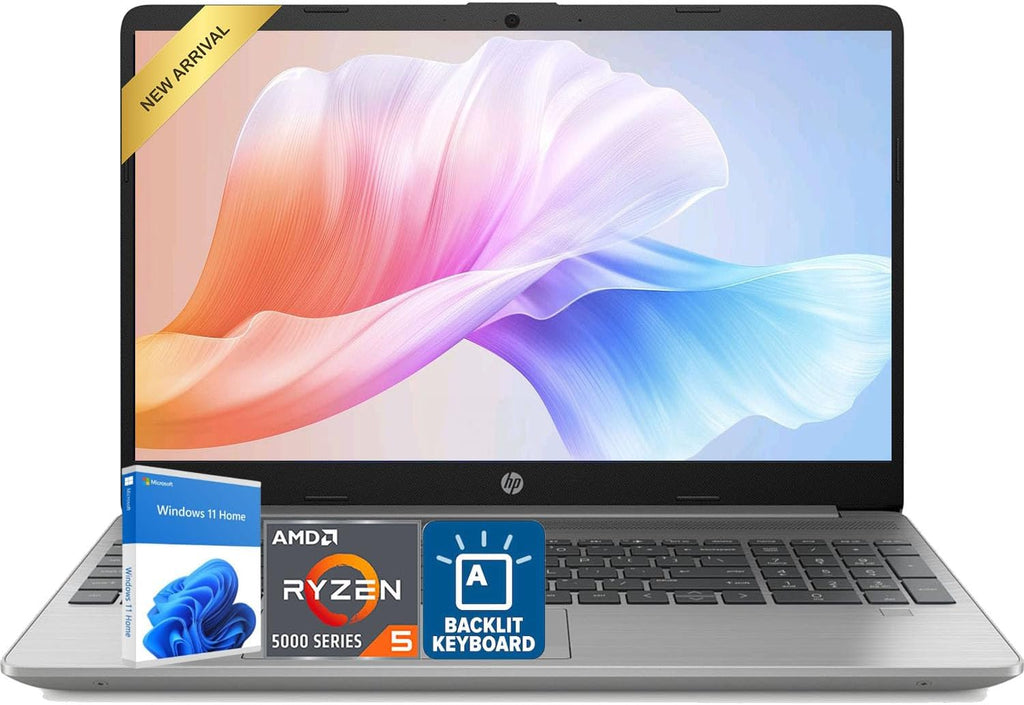 HP 255 G9 15.6 Inch FHD Business Laptop, AMD Ryzen 5 5625U 6-Core CPU, 16GB RAM, 256GB SSD, Wi-Fi 6 & Ethernet, Backlit Keyboard, Windows 11 with Office 365 for Web, Work, Study & Daily Use