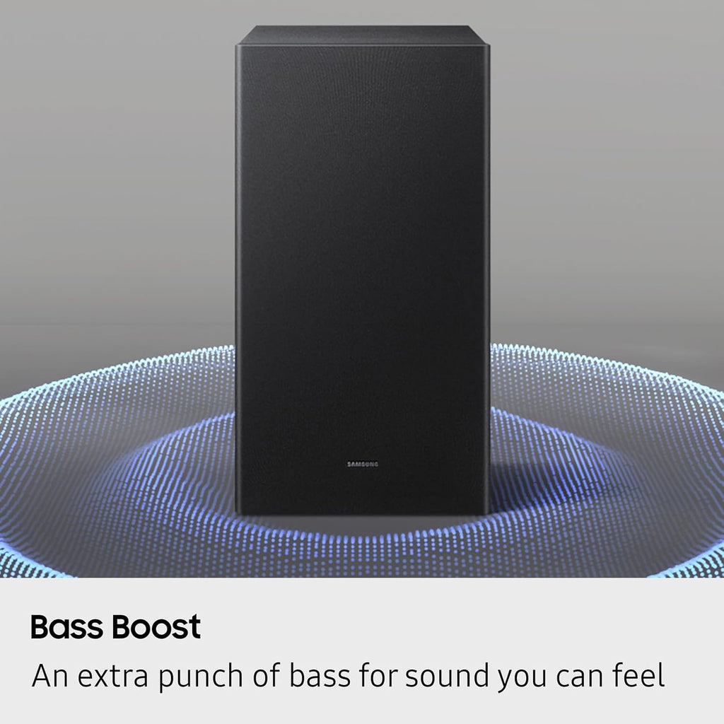Samsung B-Series Soundbar HW-B550F 2.1 ch DTS Virtual:X Soundbar with Subwoofer (2025 Model) Voice Enhance Mode, Bass Boost, Adaptive Sound