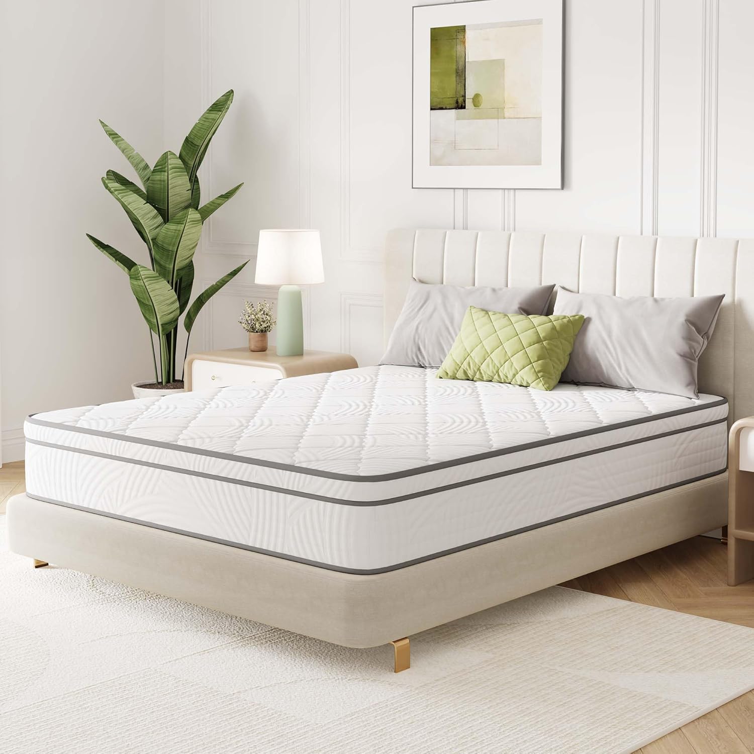 Novilla Full Size Mattress 12 Inch, Hybrid Mattress Full Size with Comfy Support, Bed Mattresses in a Box with Individual Pocket Springs for Motion Isolation & Pressure Relief, Certipur-Us Certified