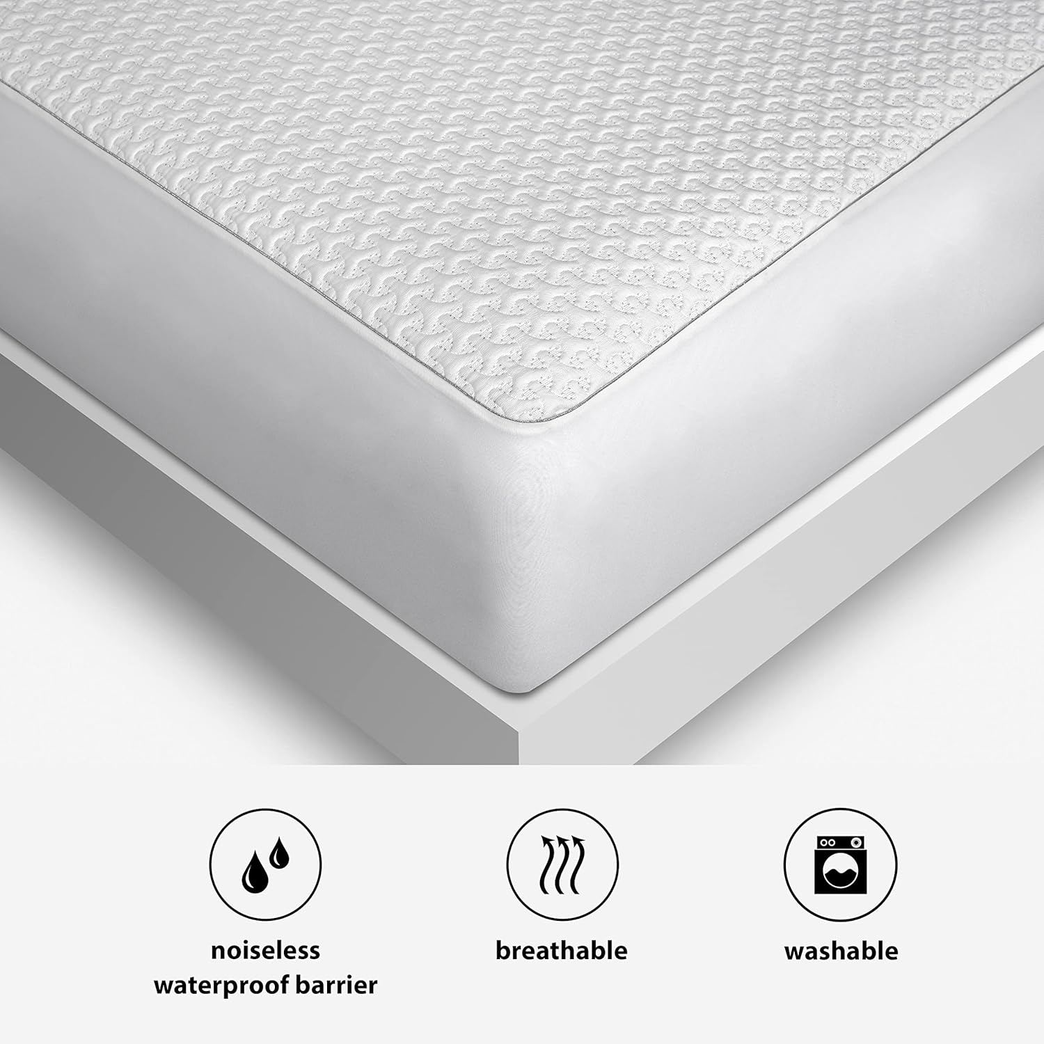Bedgear Ver-Tex Cooling Mattress Protector, Instant Cooling Waterproof Mattress Cover | Breathable Mattress Pad with Deep Pockets & Powerband Secure Fit | Hypoallergenic Adjustable Base, King