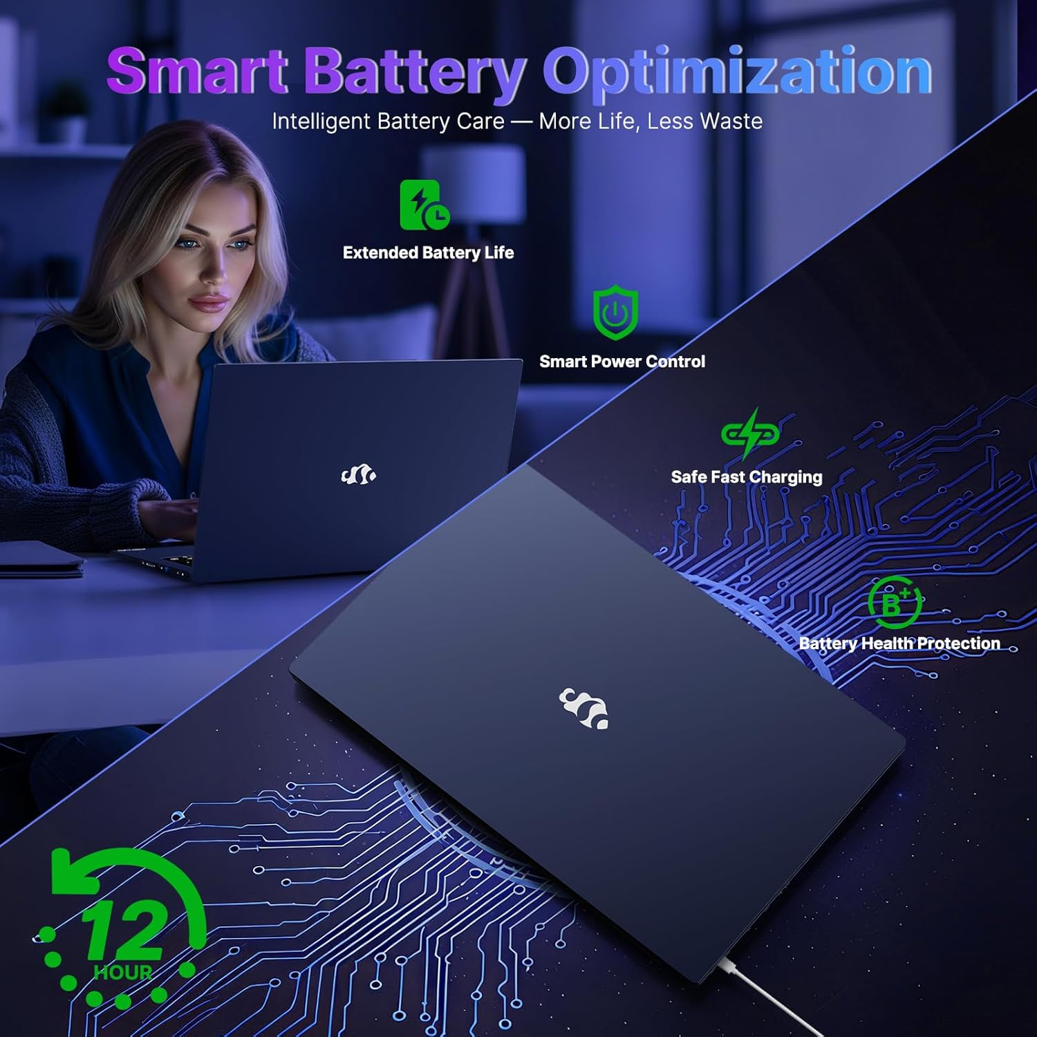 NIMO 17.3 Gaming-Laptop Ryzen 9 8945HS (Beat i9-13900H, Up to 5.2GHz) 16GB RAM, 1TB SSD, Radeon 780M, PD 100W Type-C AI-Enhanced for Copilot VR Ready, 75W Battery, Backlit Keyboard, Fingerprint
