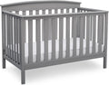 Delta Children Gateway 4-in-1 Convertible Crib - Greenguard Gold Certified, Grey