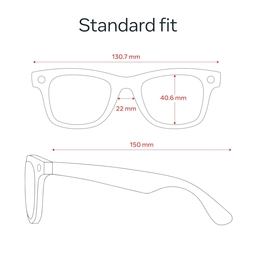 Ray-Ban Meta (Gen 2), Wayfarer Large, Matte Black | Smart AI Glasses for Men, Women — 2x Battery Life — 3K HD Resolution — 12 MP Ultra-Wide Camera, Audio, Video — Transitions® Grey Lenses
