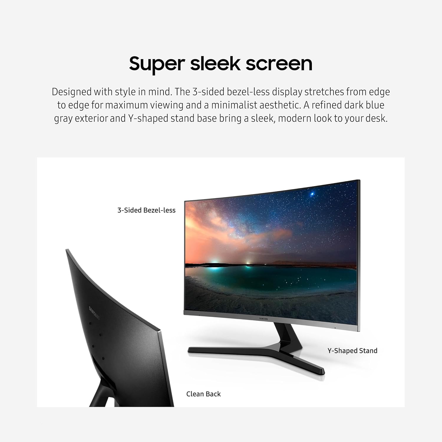 Samsung 32" CR50 FHD 1500R Curved Monitor, 75Hz, 4ms GTG, AMD Freesync, HDMI, VGA (LC32R500FHNXZA)