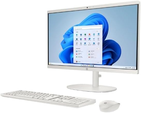 HP 22-DG00 21.45" FHD All-in-One Desktop, Intel Core N200, 8GB RAM, 128GB SSD, Windows 11 Home, White (Renewed)