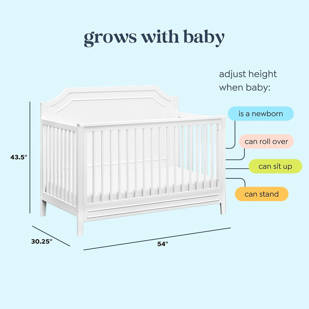 Davinci Chloe Regency 4-in-1 Convertible Crib in White, Greenguard Gold Certified